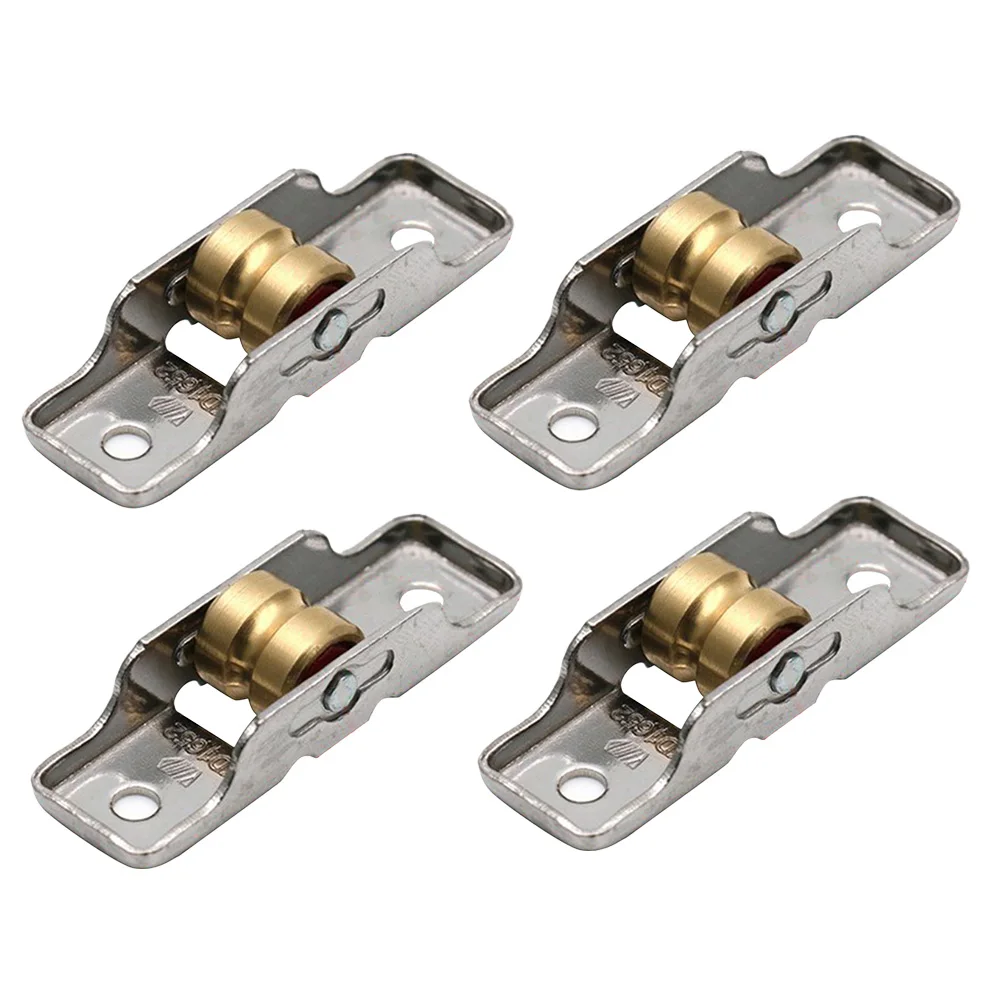 4pcs Window Pulley Sliding Door Rollers Heavy Silent Bearing Pulley Window Rollers Furniture Hardware Wardrobe Track Wheel