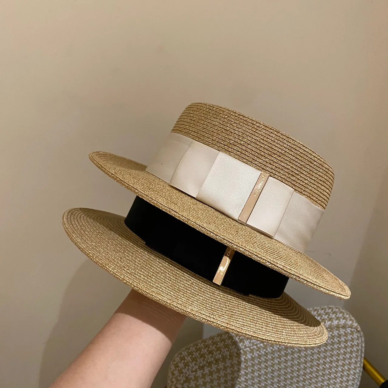 Beach Hat summer advanced new fashion design Sun Hat White Straw Hat soft hat top hat neutral hat solar cap gorras homebre