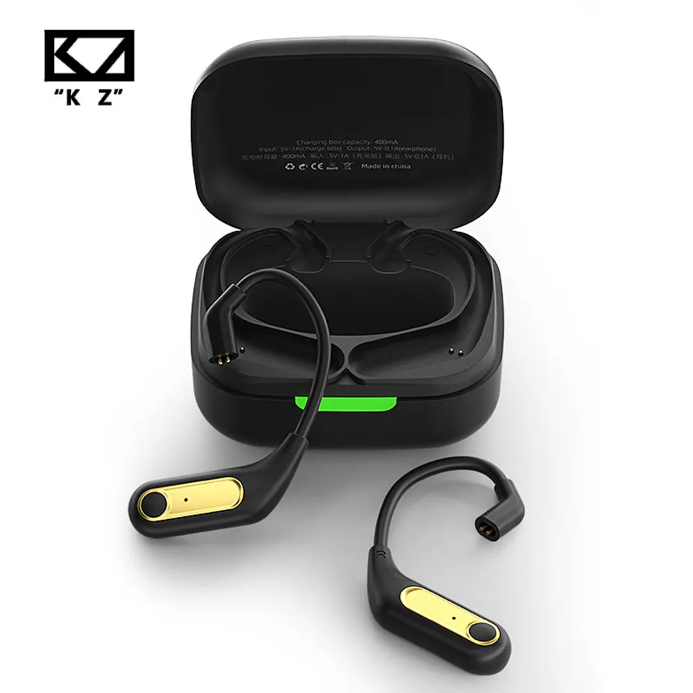 Bluetooth  ヘッドフォン 充電ケース付きワイヤレスヘッドセット,Bluetooth KZ-AZ15付き
