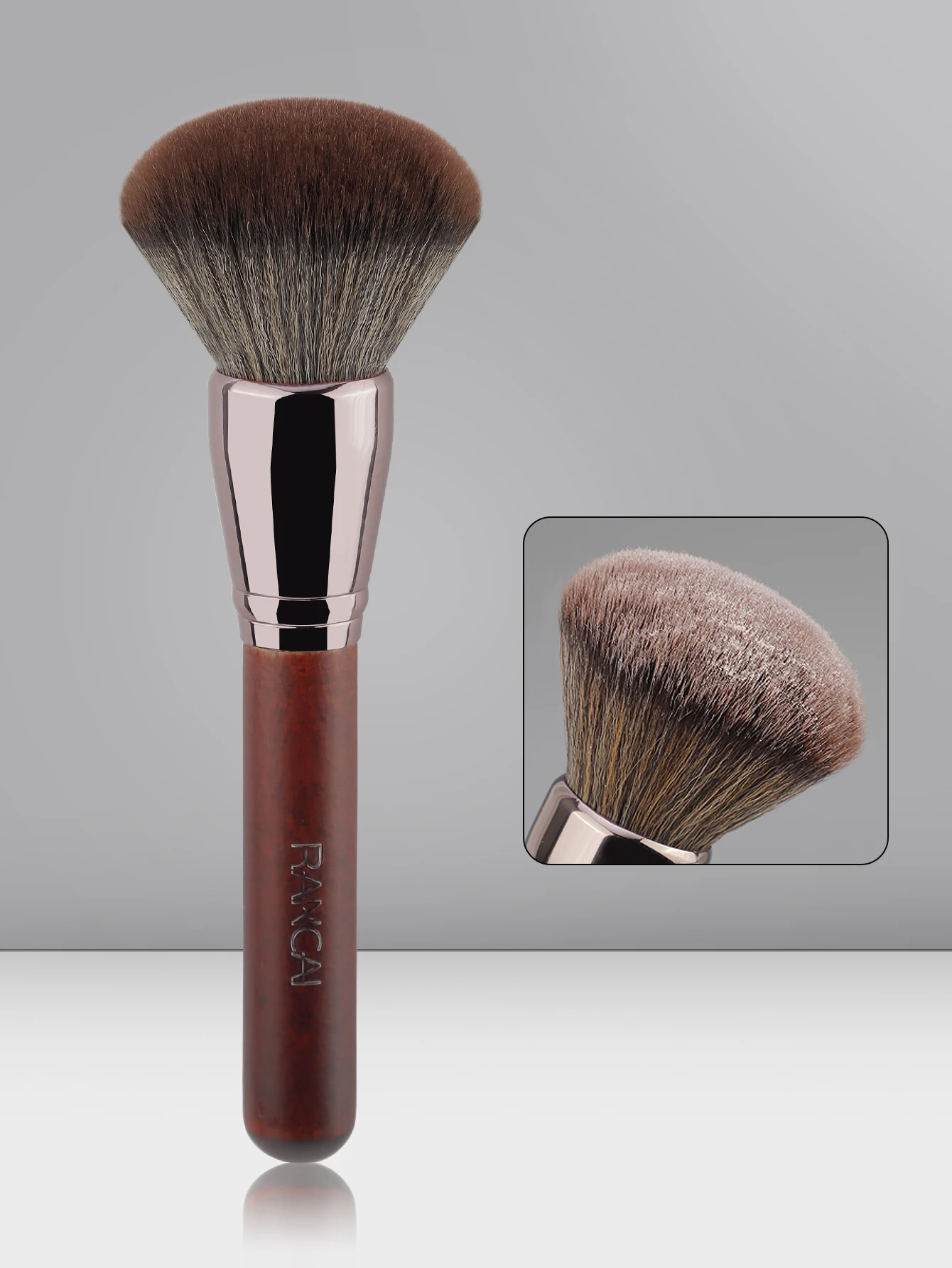 Single Big Red Wooden Handle Loose Powder Brush Blush Brush Foundation Brush No Eating Powder Portable Beauty Tools