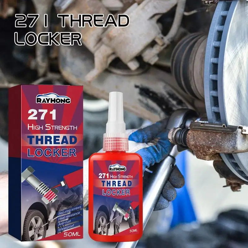 

Thread Locker High Strength 50ml 271 Thread Sealer High Temp Threadlocker Screw Glue Leak Proof High Strength Removable For Car