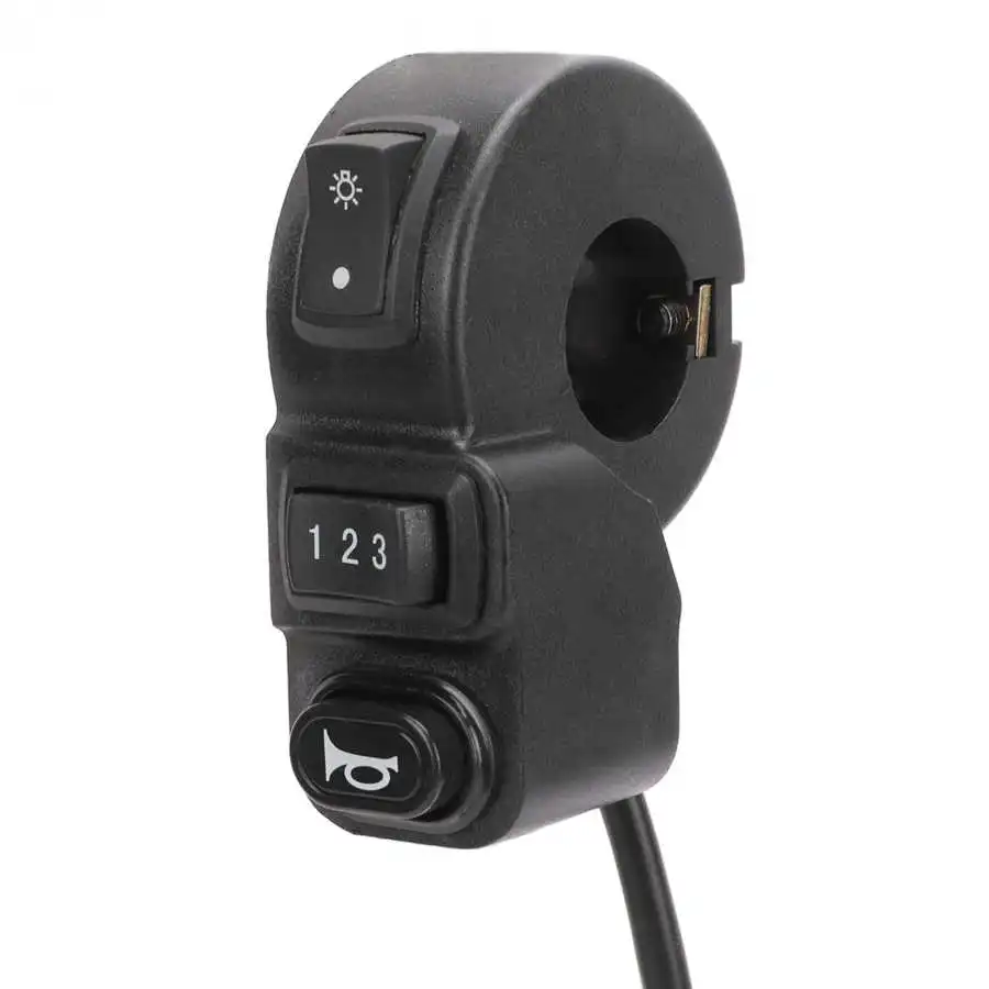 Electric Bike Throttle Cable 3 in 1 Switch OnOff Button Thumb Throttle