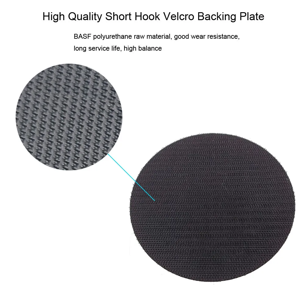 CDWTS1/2/3/5 inch Soft Edge Backing Plate for Rotary Polisher 25mm-125mm Hook & Loop Adhesive Back Plate for ing Pads