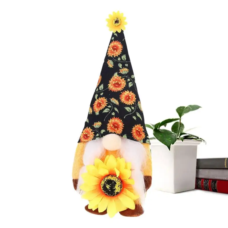 

Plush Gnomes Creative Sunflower Gnome Kitchen Decor Farmhouse Elf Tomte Swedish Gnome Doll For Desks & Dining Tables