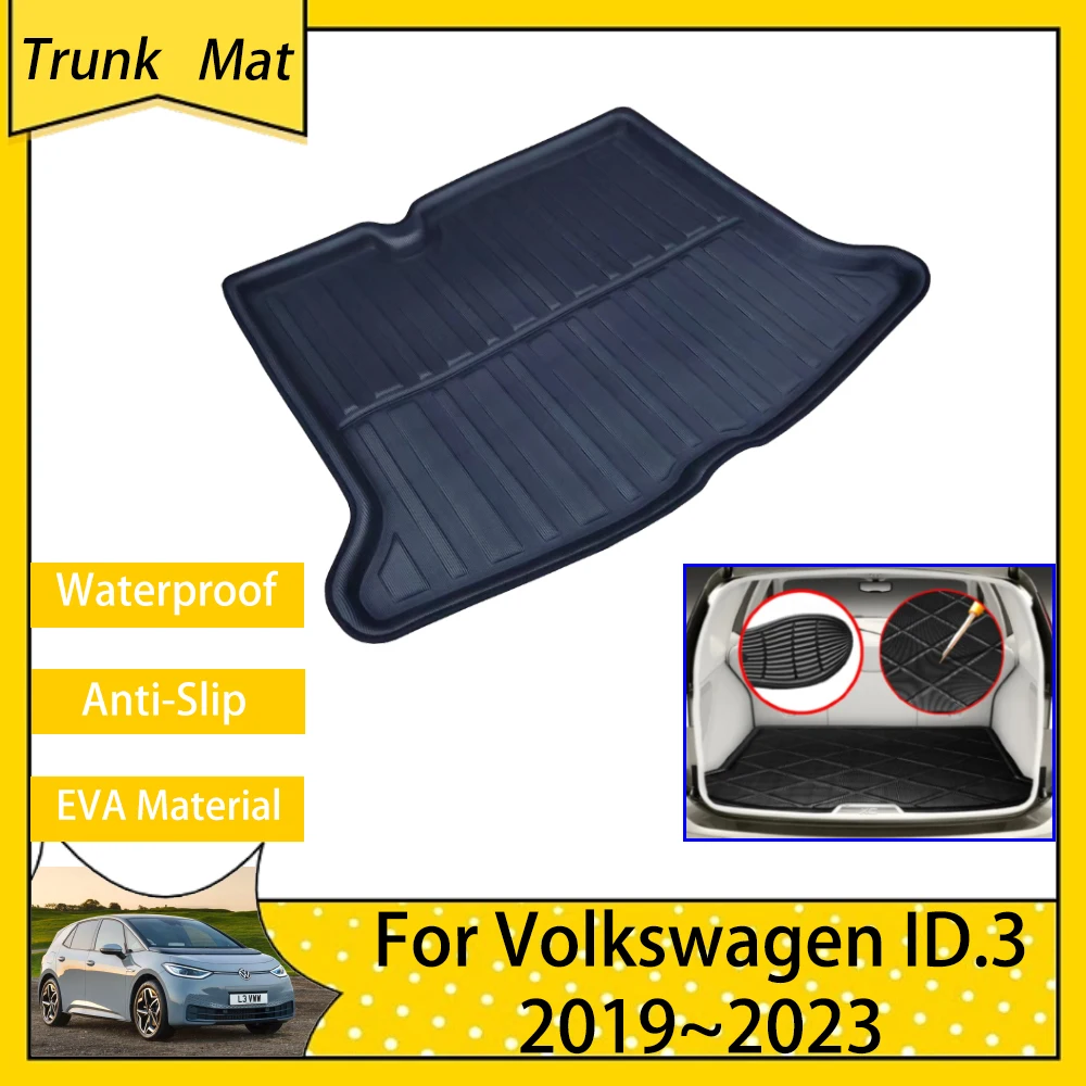 Tappetino Per Bagagliaio Dell'Auto Per Volkswagen Vw Id.3 Id3 Id 3 Accessori 2019 ~ 2023 Pad Impermeabile Stivale Posteriore Cargo Floot Tray Tappeto 