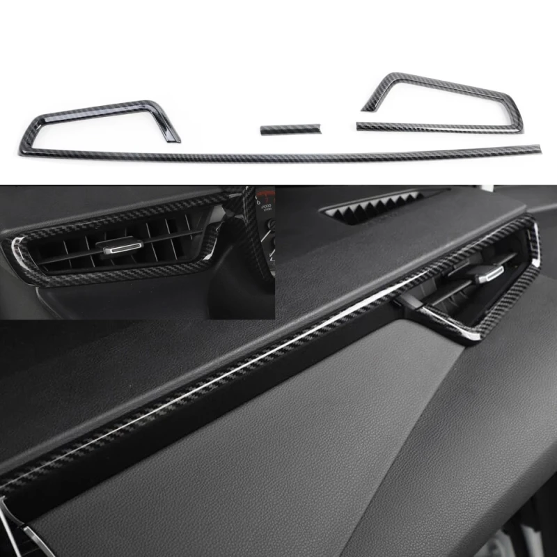 

Для Toyota Corolla Cross 2020 2021 ABS передняя приборная панель боковая решетка вентиляционного отверстия отделка центральный контроль отделка полосы крышка стикер LHD
