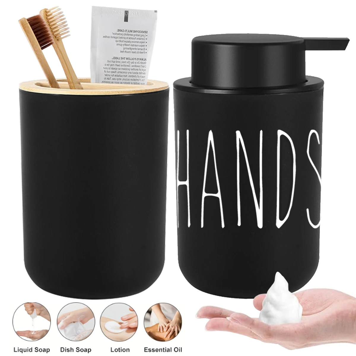 Hand Soap Foam Maker Bathroom and Kitchen Foaming Soap Dispenser Refillable Modern Foam Pump Bottle with Wash Cup, soap dispenser,hand sanitizer dispenser,shampoo dispenser,soap dispenser bottle,foaming soap dispenser,refillable plastic bottles,foam pump bottle