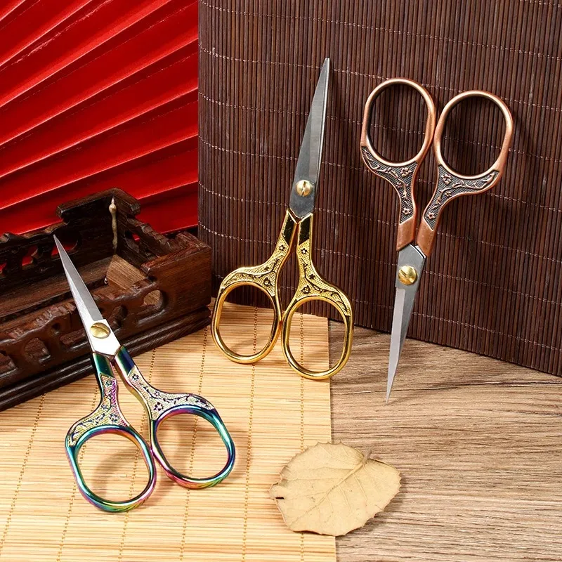 Sewing Scissors 1PC Stainless Steel Retro Embroidery Tailor Scissors Dressmaker Shears Fabric Cutter DIY Sewing Accessories