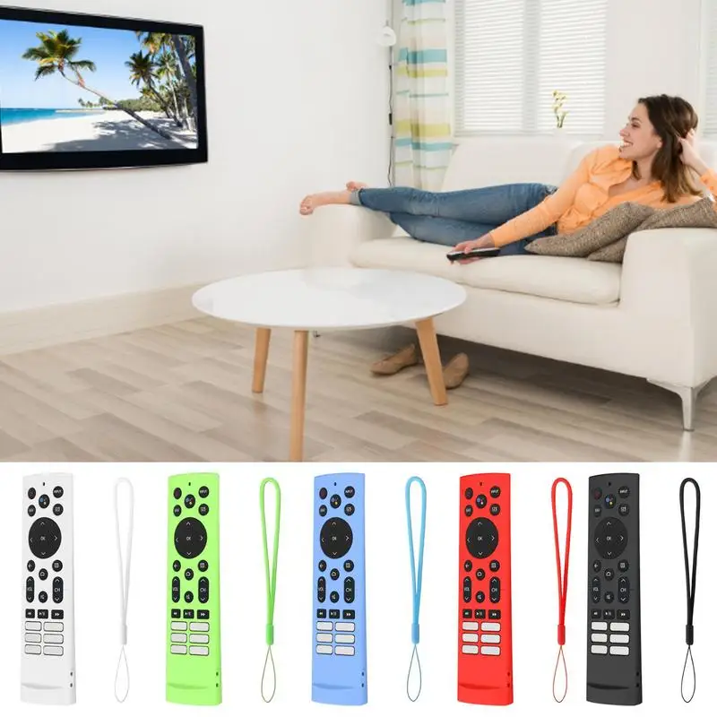 

Silicone Remote Case For Hisense ERF3A80 Shockproof Remote Controller Cover Antidrop Remote Shell For Smart TV With Lanyard