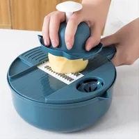 9-in-1 multifunctional vegetable chopper, carrot and potato manual shredding and slicing machine, radish chopper, kitchen tool 4