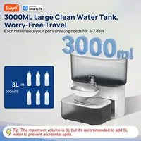 3L Pet Water Fountain,No Filter,Rechargeable Automatic Water Dispenser forCat&Small Dog,Wastewater Separation Always Fresh Water - Image 2