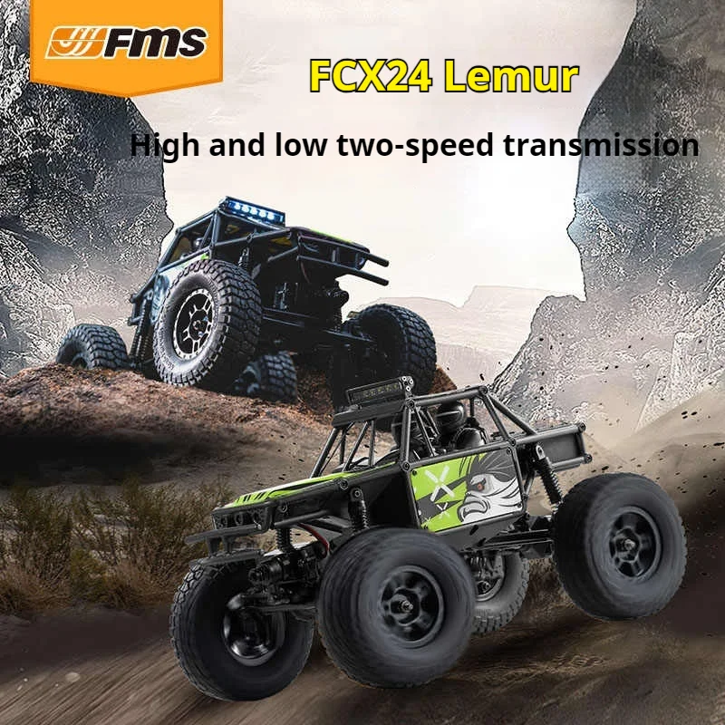 FMS 1:24 Lemur RC Remote Control Four-Wheel Drive Cross-Country Climbing Model FCX24 Two-Speed Variable Speed Desktop Model RTR 3