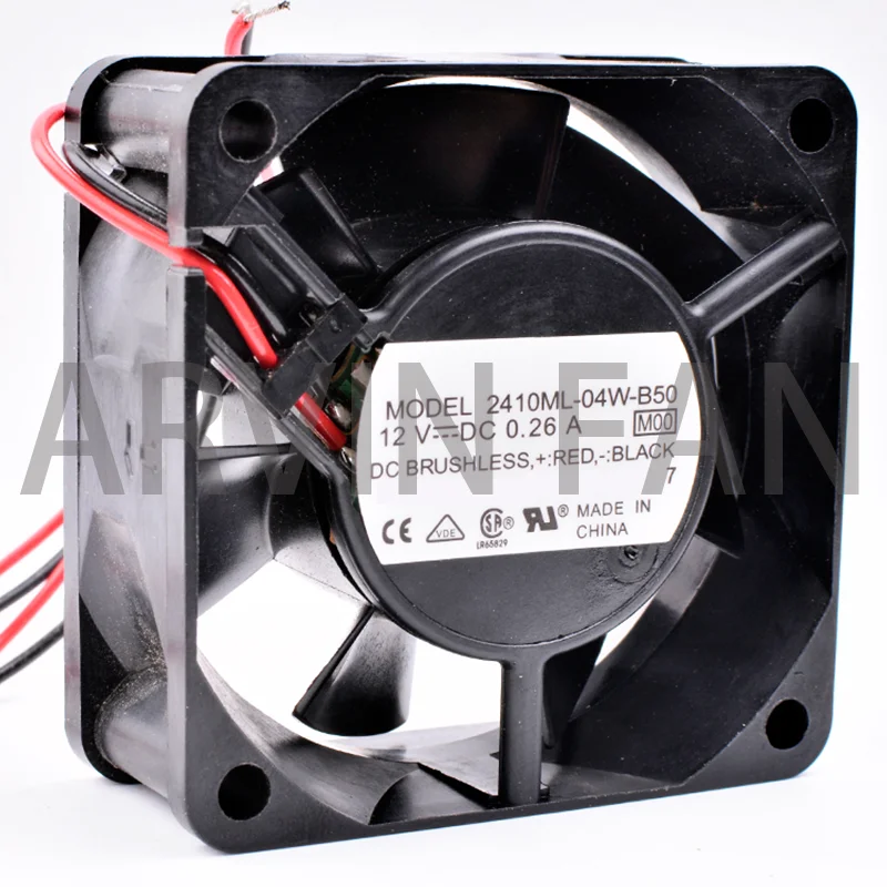 

Brand New Original 2410ML-04W-B50 6cm 6025 60x60x25mm 60mm Fan DC12V 0.26A Computer Chassis CPU Power Cooling Fan