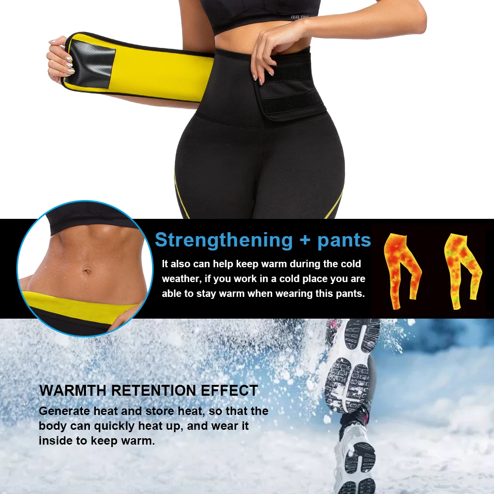 NINGMI Women Weight Loss Pants High Waist Trainer Sauna Pants Fat Burning Slimming Pants