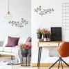 2Pcs Metal Tree Leaf Wall Décor Vine Olive Branch Leaf Wall Art Artistic Wall Hanging Sign Decorative Wall Sculpture Sturdy Home 6
