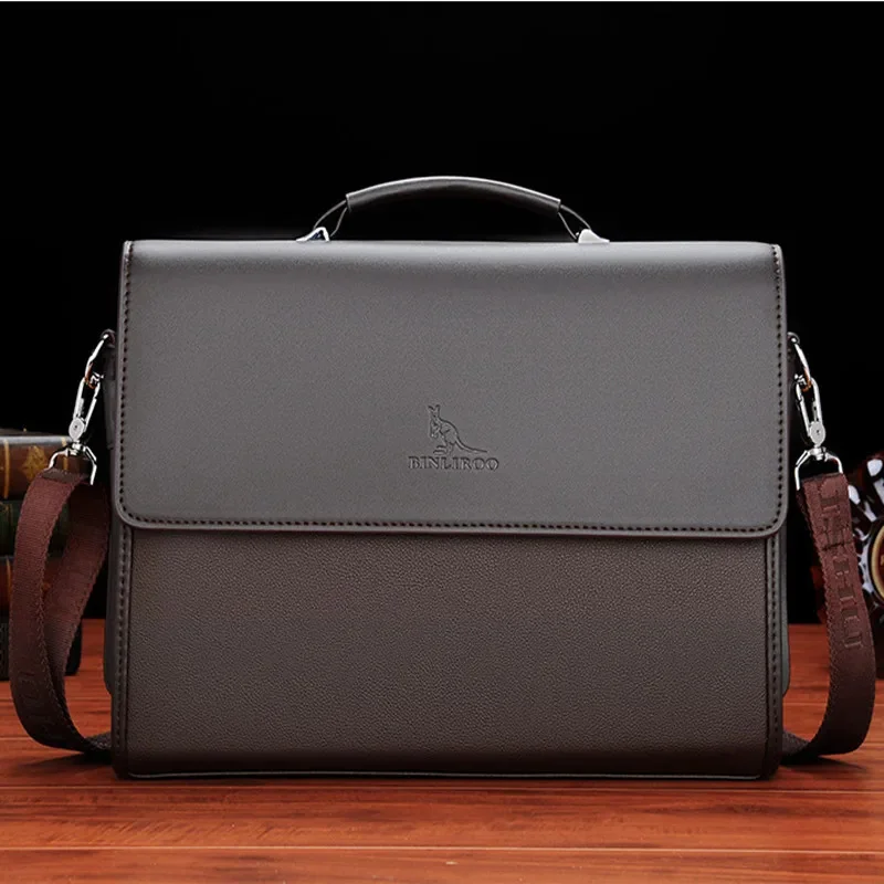 

Business PU Leather Men's Briefcase Luxury Flip Man Handbag High Quality Laptop Office Male Shoulder Crossbody Bag