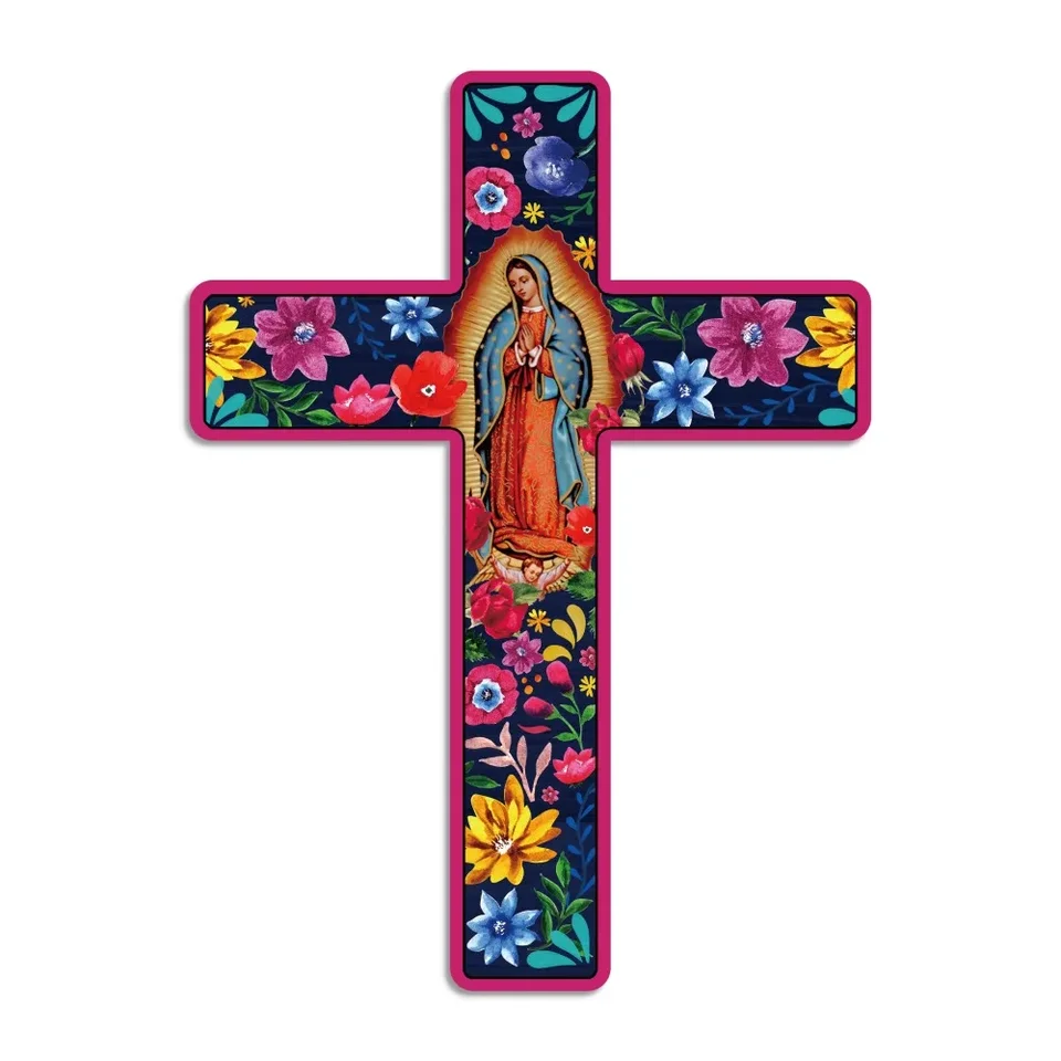 Décoration murale - SONEW - Croix Jésus Christ - Métal peint - Élégante - Durable - Maison