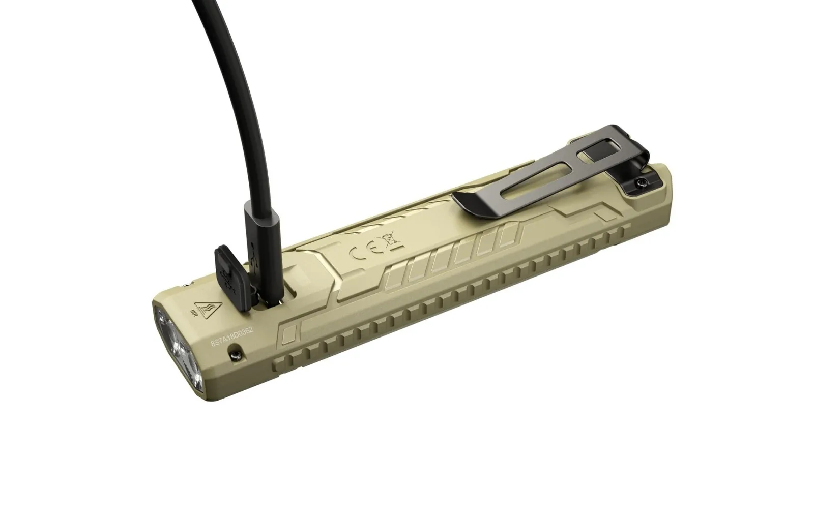 나이트코어 EDC07 데저트 블랙 USB-C 충전 1500루멘 LED 토치 손전등
