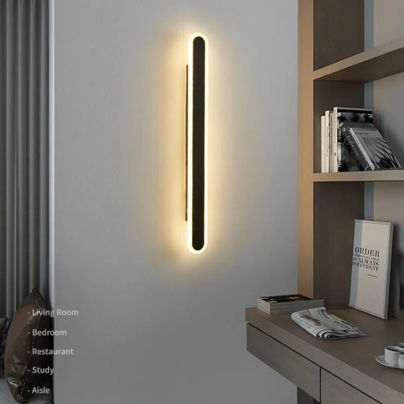 

Modern LED Wall Lamp Long wall light For Bedroom Bedside Wall lamp Living Room Sofa TV Background Wall lighting 60cm 80cm 100cm
