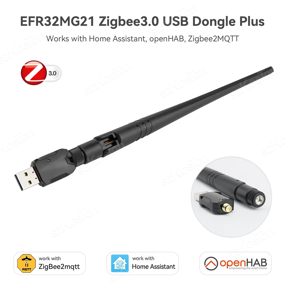 

ZigBee 3.0 USB Dongle Plus-E Universal Wireless USB Gateway Stick Open Source Hub Works with Home Assistant OpenHAB Zigbee2MQTT