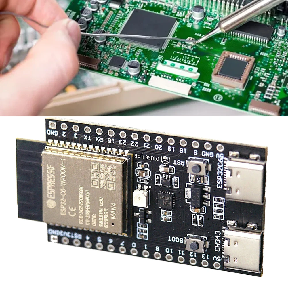 ESP32-C6  ,   ȣȯ ESP32-C6-WROOM-1 ּ ý ,  CŸ ھ , 512KB SRAM