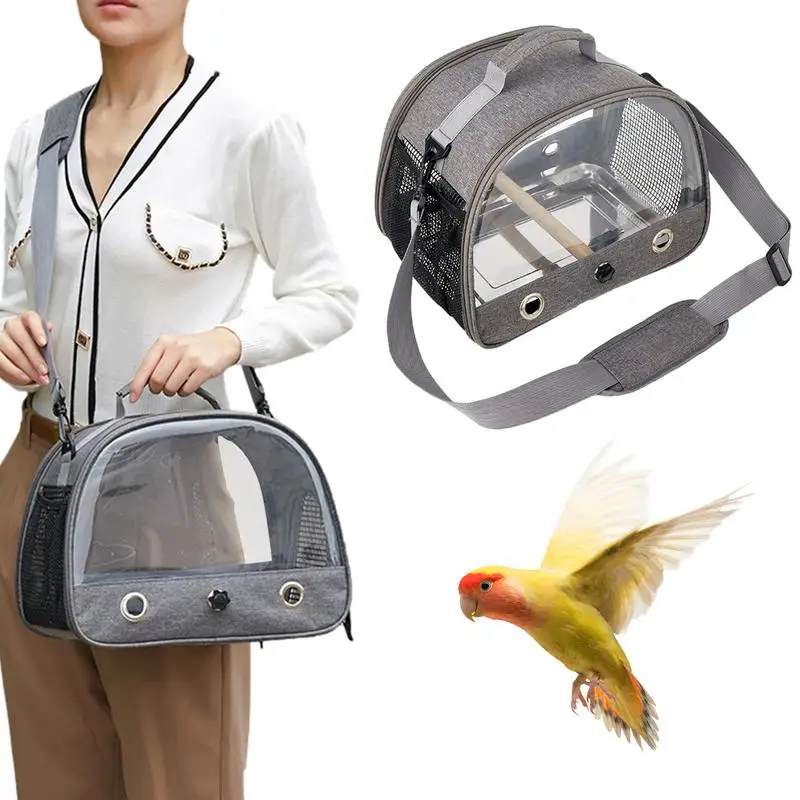 

Bird Travel Carrier Pet Travel Cage Cockatiels Backpack Parrot Carrier Bird For Carrier Backpack With Standing Perch Pet gadgets