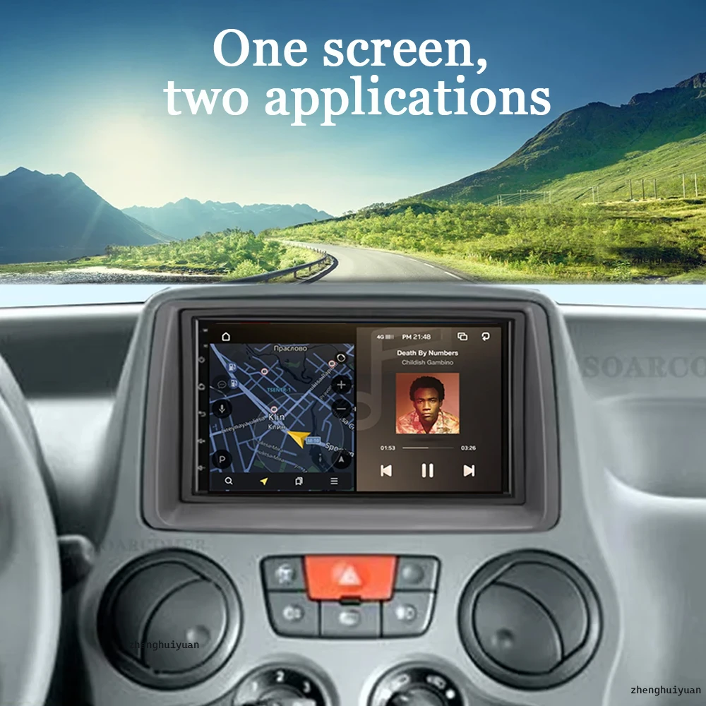 Car Radio 7" Android 14 for FIAT Panda 2003-2012 Stereo Multimedia Player Navigation Autoradio Carplay Auto car multimedia player car radio