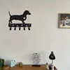 Wall-Mounted Iron Crafts Key Rack and Dog Leash Hanger - 9-Inch Wide Metal Wall Art Hook for Hanging Keys and Leashes 6