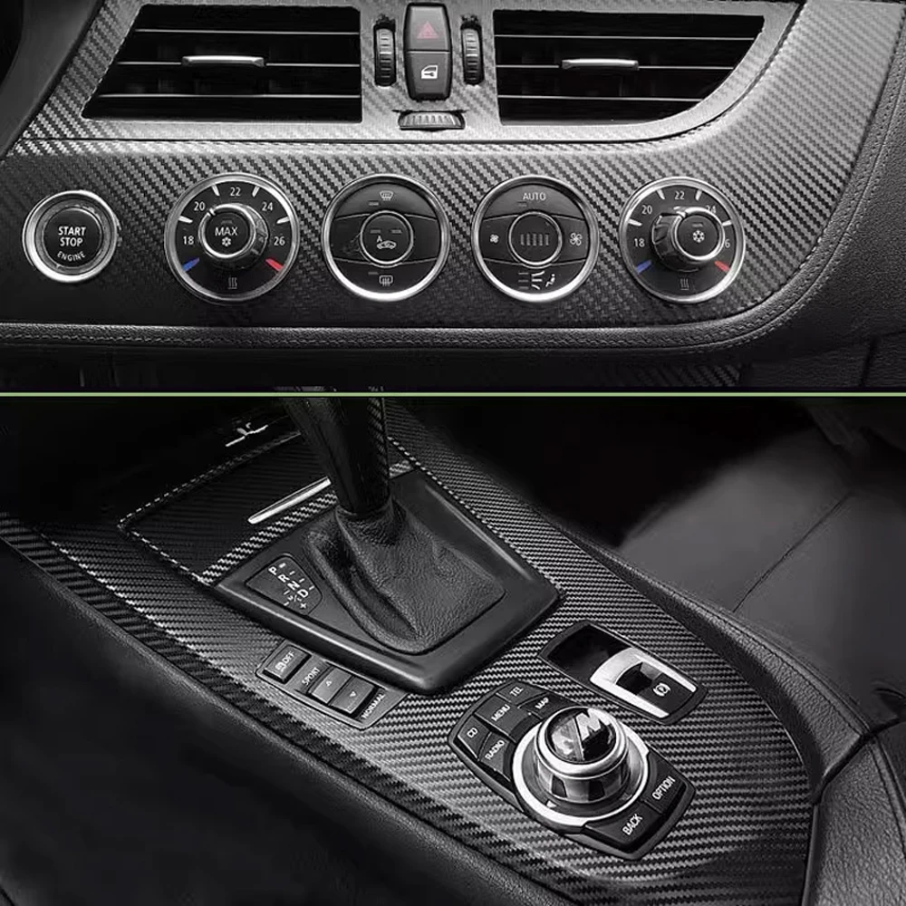 BMW Z4 E89 2009-2016 자동차 스타일링 3D/5D 카본 파이버 자동차 인테리어 센터 콘솔 컬러 몰딩 스티커 데칼 부품