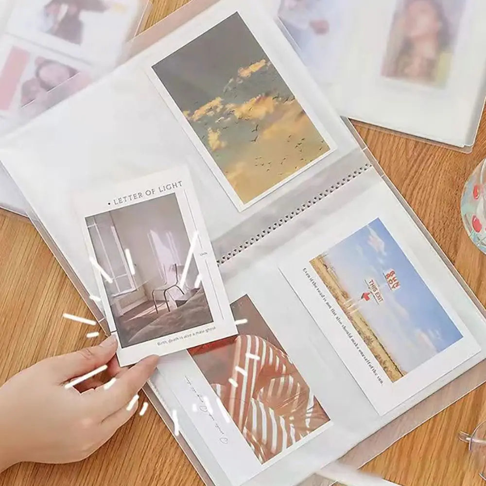 투명 그림 카드홀더 PVC 카드홀더, 크리에이티브 80/160 슬롯, 책 사진 앨범 수집, 아이돌 스타, 3 인치, 4 인치, 5/6 인치