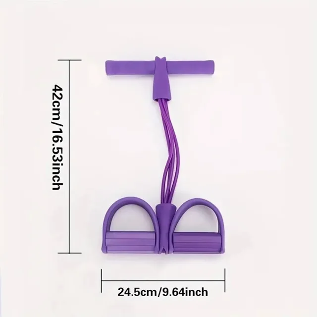 21 Fitness Resistance Bands 4 Tube Pedal Ankle Puller Exercise Stretching for Arm and Leg Workouts Ab Training Auxiliary Device 6