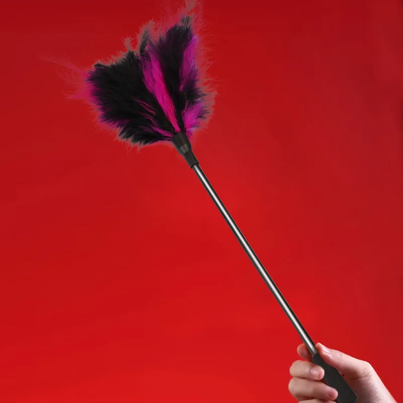 40CM Feather Paddles,,Pu Leather Whip Spanking Flogger Role Play Horse Riding for Horse Training Crop Equestrian bat 2