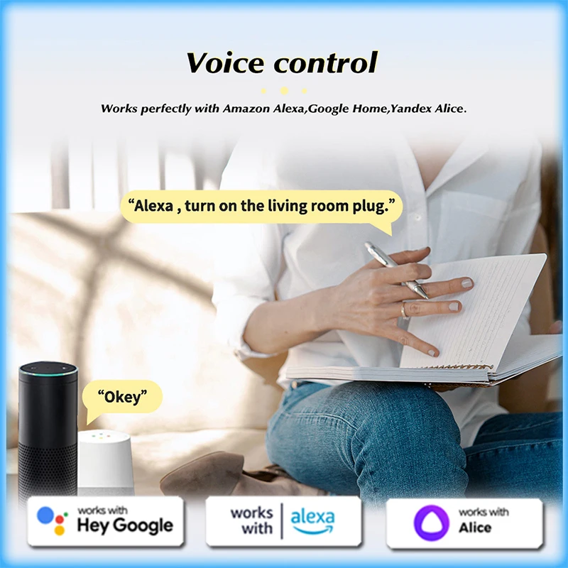 AUBESS Tuya Zigbee Smart Plug Work with  Alexa Google Home Yande