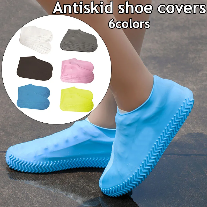 Unisex Silicone Waterproof Shoe Covers Reusable Rain Shoe Covers Unisex Shoes Protector Anti