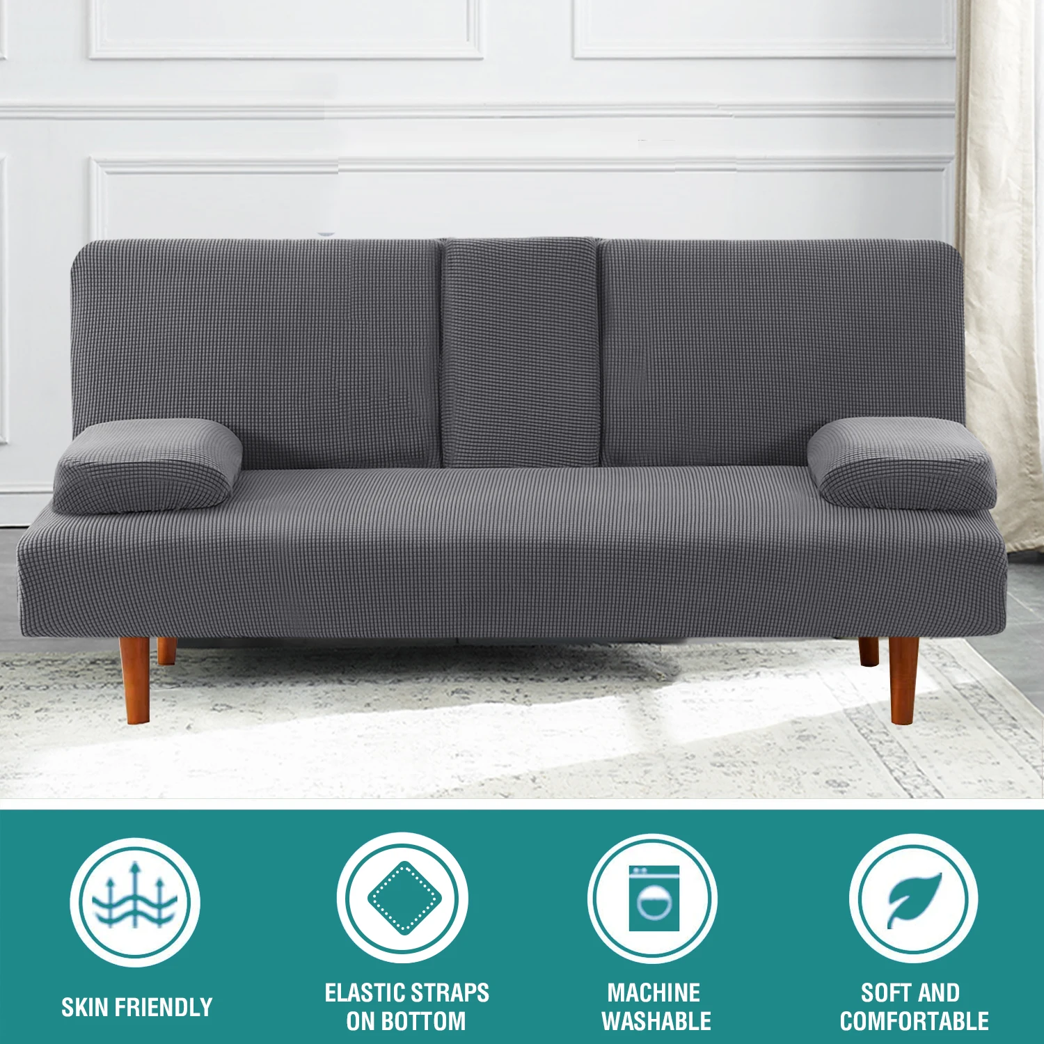 

Жаккардовый чехол для дивана, покрывало на 3 места, черное покрывало с держателем для чашек, для гостевой комнаты