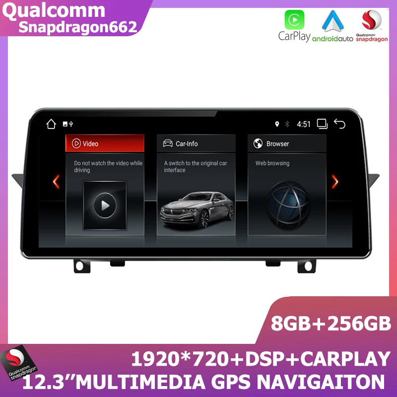 

Android 11 12.3''InchCar GPS Navigation For BMW X1 E84 2009-2015 Auto Radio Stereo CIC 1920*720 Carplay Snapdragon662 HeadUnit