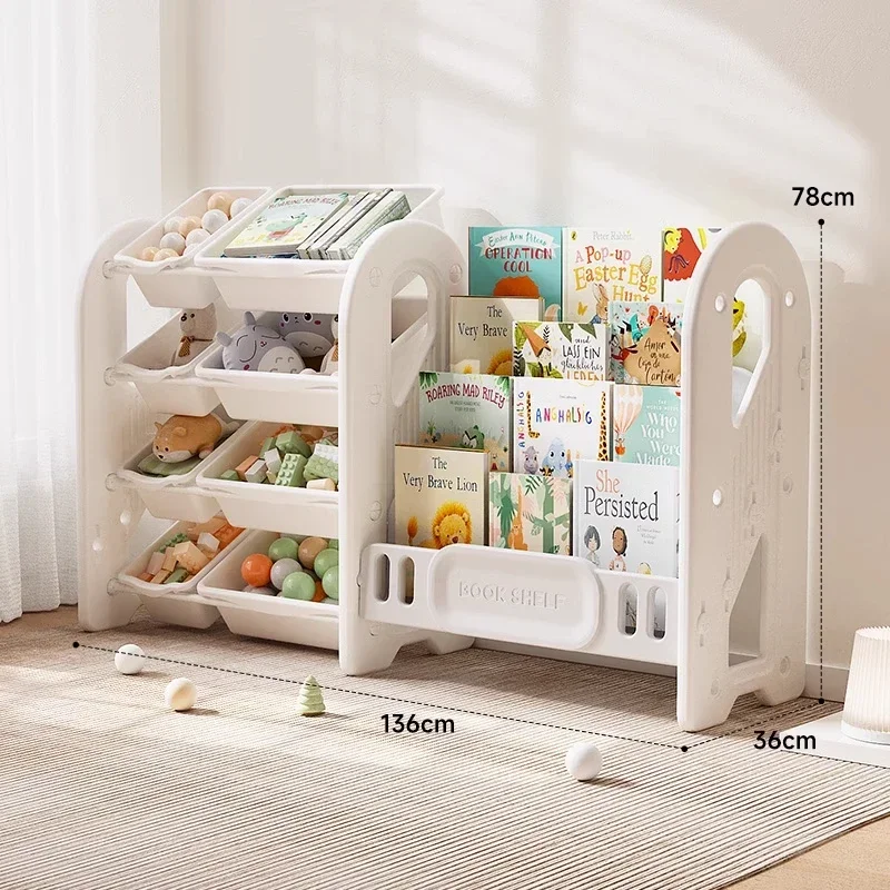 Simple Bookshelf Multi-layer Easy Assembly Shelf Double Children's Bookshelves Estanter&iacute;a Juguetes Infantil Floor Standing
