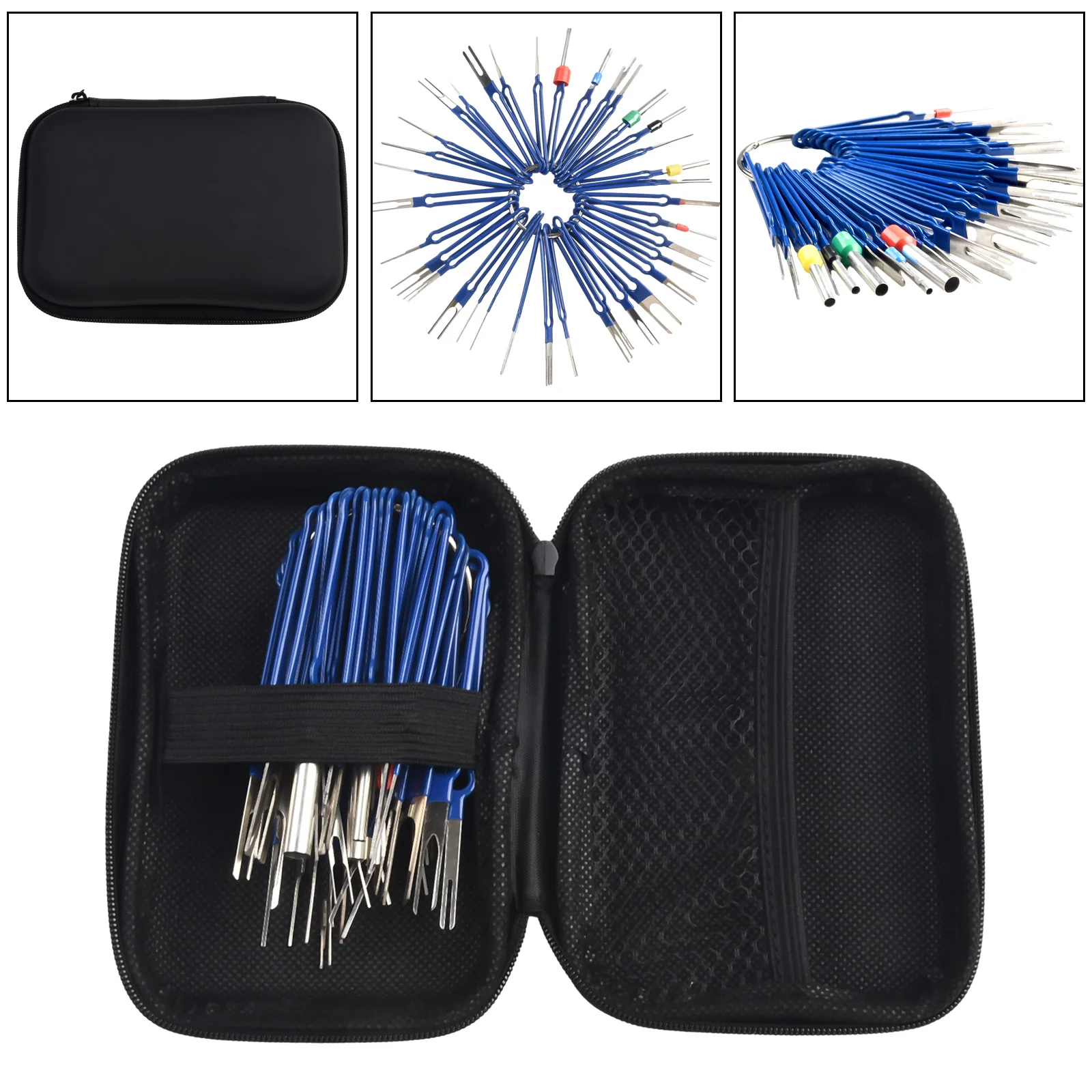 

36Pcs Stainless Steel 301 Car Terminal Removal Kit Wire Pin Extractor Set Car Stylus Wiring Crimp Connector Puller Repair Tools