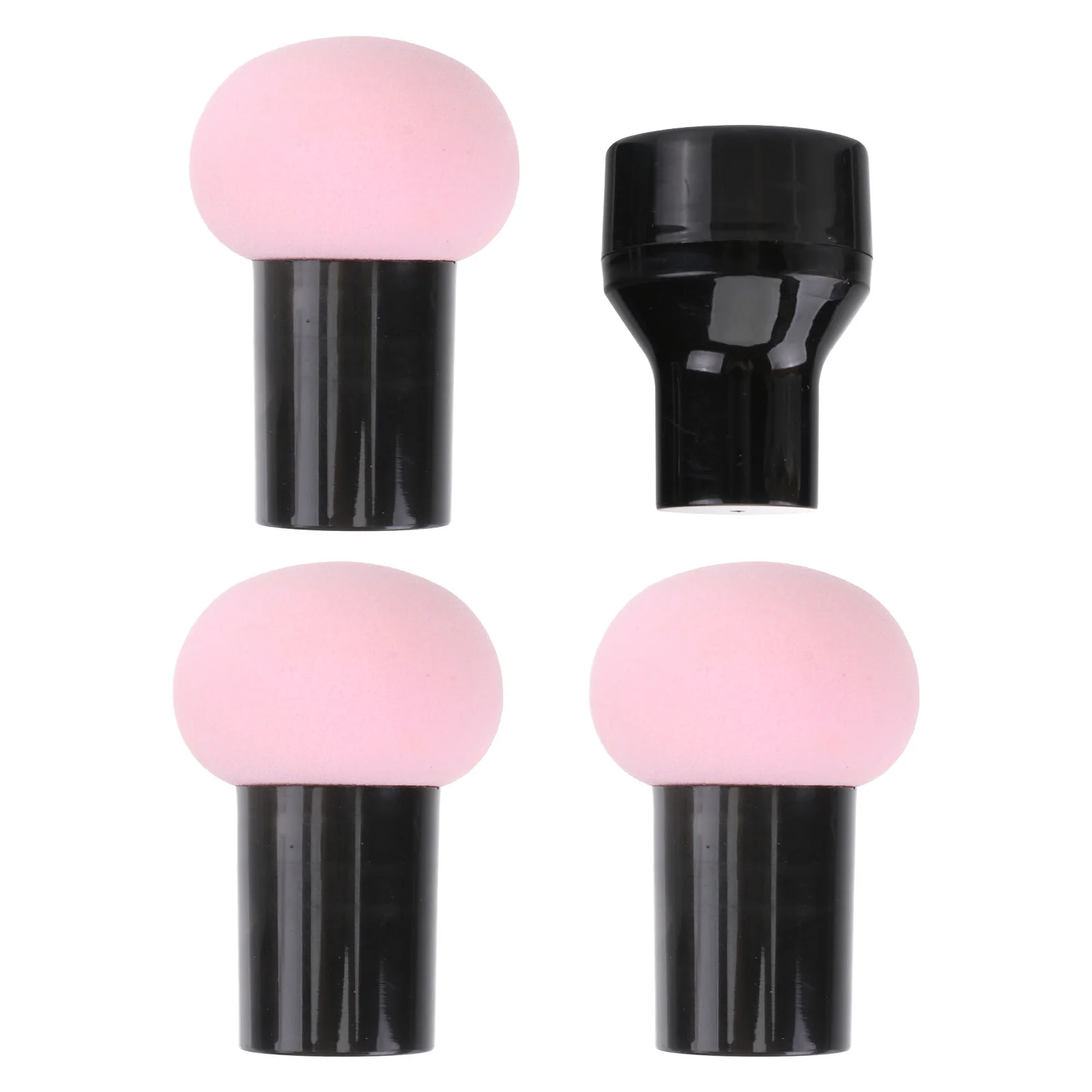 

3 Pcs Wet and Dry Powder Puff Makeup Sponge with Handle Blender Seal Shape Applicator Mushroom Head Sponges