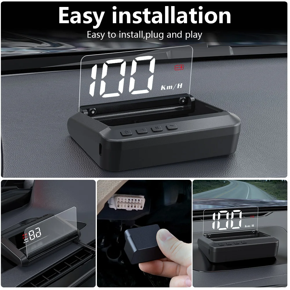WiiYii C100 OBD2 GPS ڵ ӵ  ̷  º HUD   ÷ ǻ ڵ  ׼, HUD   ÷