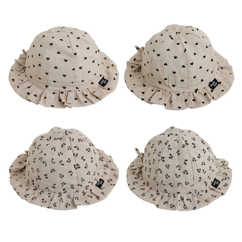 

Stylish Panama Hat for Babies Sunscreen Lovely Toddlers Bonnet with Lovely Print for Beach and Outdoor Activities