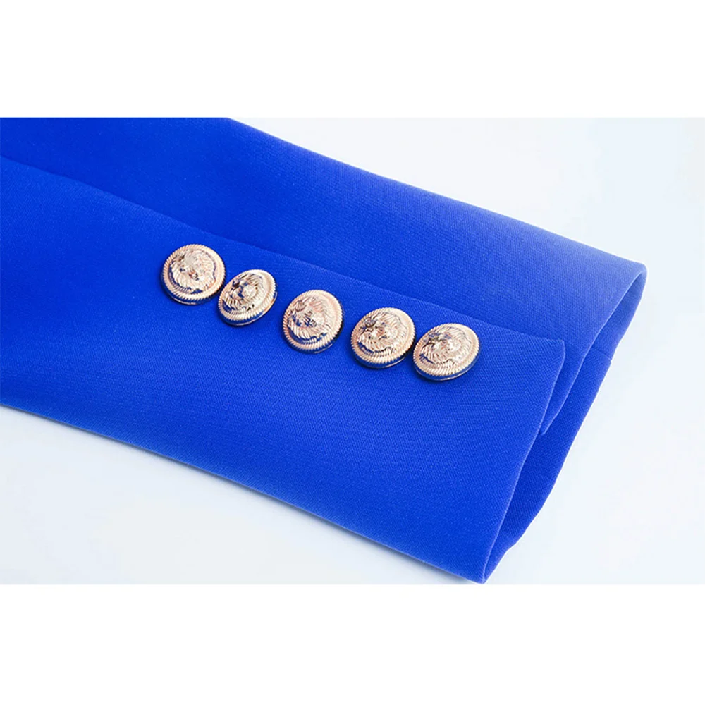 Customized Women's Designer Blazer: Handcrafted in a slim fit with gold buttons for stylish office and casual wear