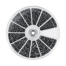 

600Pcs M1/M1.2/M1.4/M1.6 Small Screw Nut Assortment Kit Pan Head Cross Screw Hex Nut Set For Watches Glasses Motherboard Repair
