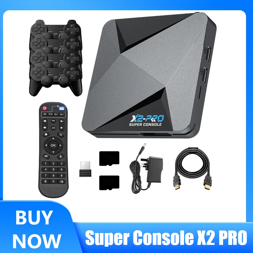 Super Console X2 Pro Retro Game Console 100000+ Games for MAME/ARCADE/Sega Saturn/DC 4K HD X2 PRO Retro Video Game