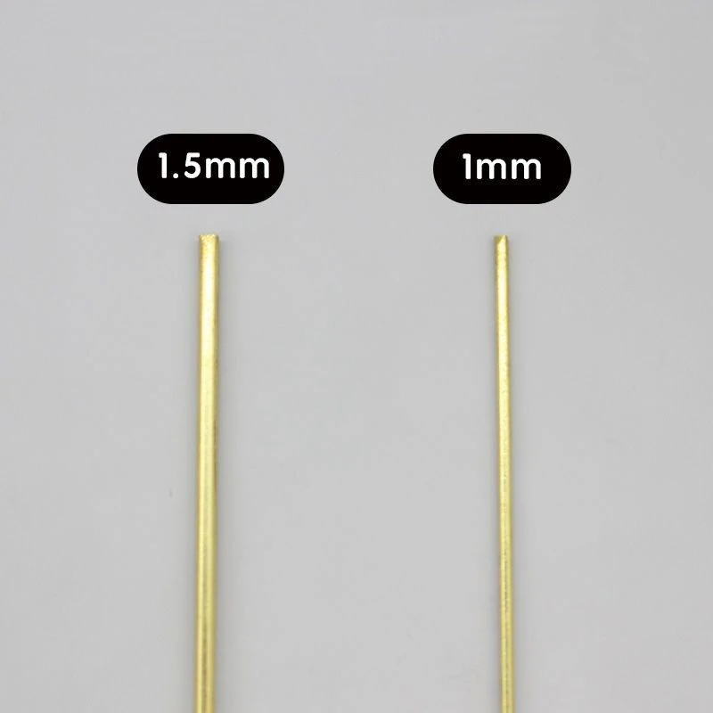 길이 200/250mm 황동 막대 튜브 얇은 원형 막대 직경 1mm 1.5mm 구리 와이어 초경량 점토 모델 장면 지원 DIY 모델 부품
