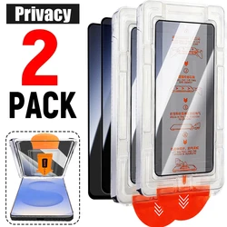 Premium Privacy & HD Clear Screen Protector - Easy Install 9H Tempered Glass Film Kit - Samsung S26Ultra (2PACK - Privacy)