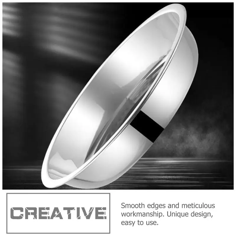 Snack Bowl 6Pcs Stainless Steel Food Round Pasta Bowl Fruit Trays Salad Dessert Dishes