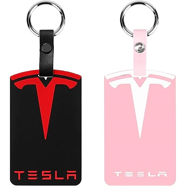 2PCS Silicone Key Card Holder Case Compatible with Tesla Model 3 /Model Y  Key Protector Cover Accessories Including Black/Red - AliExpress