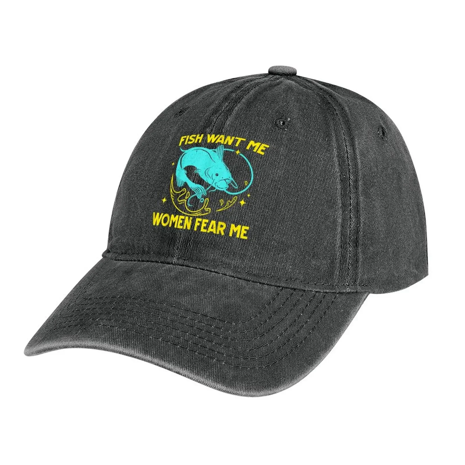 

Women want me fish fear me funny Cowboy Hat party Hat Beach For Girls Men's