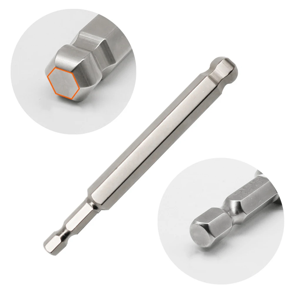8er Set Sechskant-Bits 1/4 Zoll - H1.5 Bis H8, Magnetisch, Aus S2-Stahl